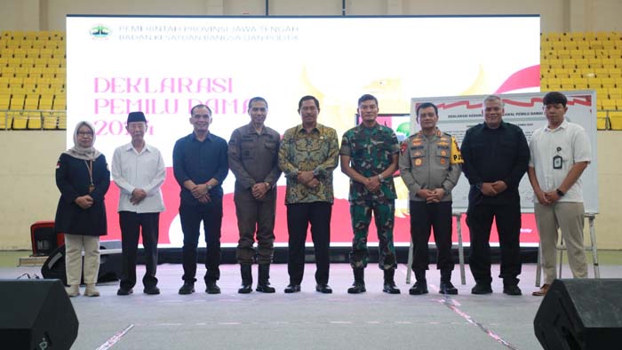 Menjelang Tahapan Kampanye, Jawa Tengah Deklarasi Pemilu Damai. Inilah Pesan Penting Pj Gubernur Jateng