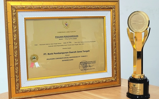 Bank Jateng Raih Penghargaan sebagai Penyalur CSR Terbaik di Jawa Tengah