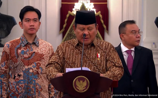 Prabowo Umumkan 49 Menteri di Kabinet Merah Putih