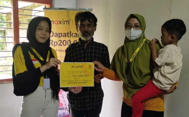 Mitra Pengemudi Maxim di Purworejo Dapat Santunan Rp9,6 Juta Usai Kecelakaan