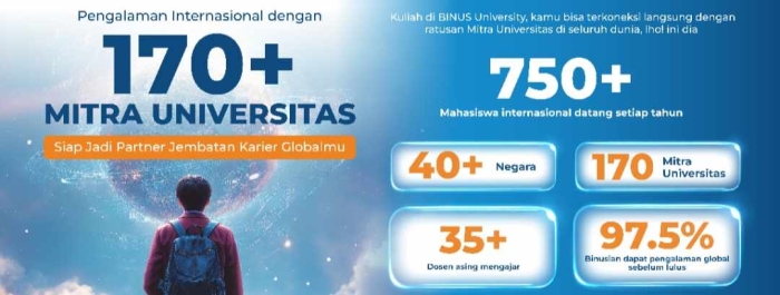 Binus University Jalin Kerjasama dengan 170 Universitas di Lebih Dari 40 Negara