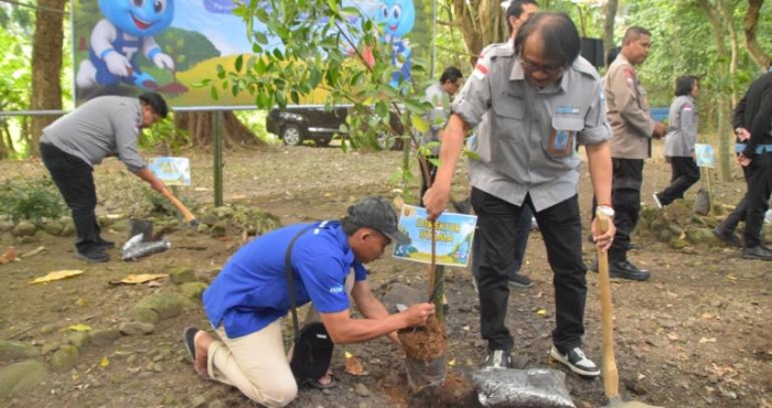 HUT Ke-114, PDAM Tirta Moedal Kota Semarang Tanam Pohon di Sejumlah Sumber Air