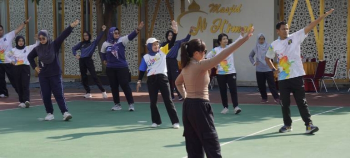 Tingkatkan Kebugaran, Kemenkum Jateng Gelar Senam Pagi