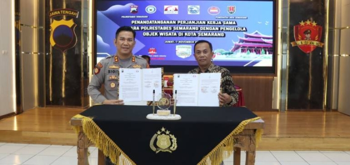 Satpamobvit Polrestabes Semarang Jalin Kerjasama dengan Tiga Pengelola Wisata untuk Perkuat Keamanan dan Kenyamanan 
