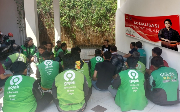 Mbak Pinka Harapkan Komunitas Ojol di Wonogiri Terapkan 4 Pilar Kebangsaan di Kehidupan Sehari-hari