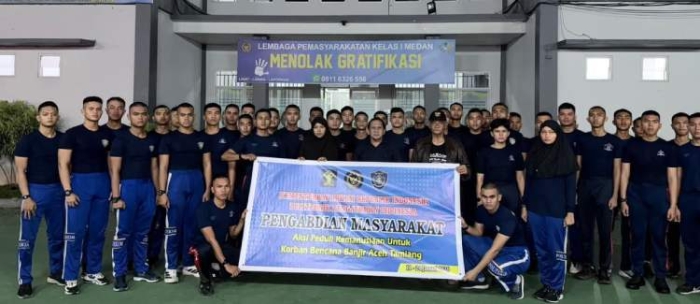 Kemenkum Turunkan 119 Taruna Poltekpin ke Lokasi Bencana Aceh