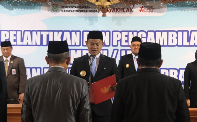 Bupati Purbalingga Lantik Lima Pejabat Eselon II Jadi Bagian Penyesuaian SOTK