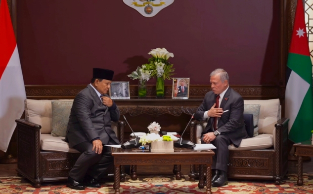 Prabowo dan Raja Abdullah II Tegaskan Komitmen untuk Solusi Dua Negara di Palestina