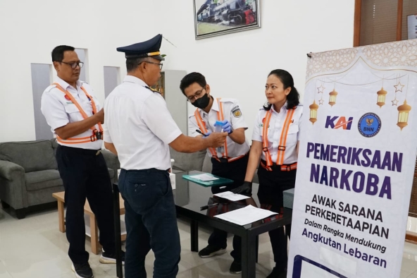 Jaga Keselamatan Perjalanan, KAI Daop 4 Gelar Tes Narkoba kepada Awak Kereta