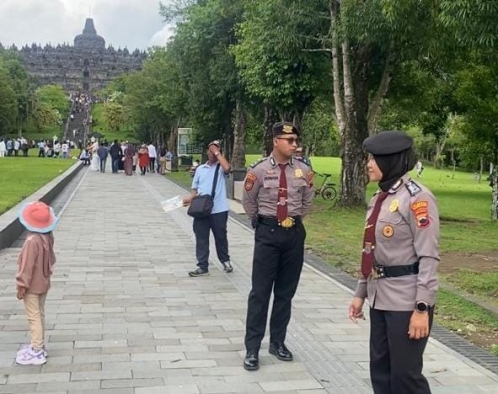 Lonjakan Wisatawan Borobudur Capai 65.621 wisatawan, Polresta Magelang Perkuat Pengamanan Objek Wisata