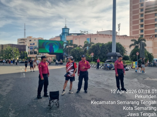 Cara Ditpamobvit Polda Jateng Jaga Rasa Aman di CFD