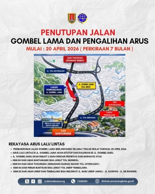 Jalan Gombel Lama Semarang Tutup, Berikut Rekayasa Lalu Lintas Mulai 20 April 2026