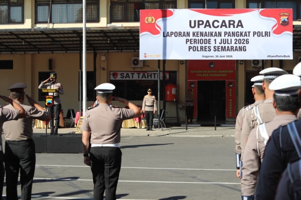 59 Personel Polres Semarang Naik Pangkat