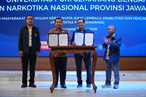 BNNP Jateng–UPGRIS Teken MoU: 1.134 Mahasiswa KKN Siap Menjadi Sobat Bersinar Untuk Bentengi Desa dari Narkoba