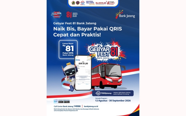 Promo Trans Jateng Rp81 Berlaku hingga 30 September 2026, Ini Cara Mendapatkannya