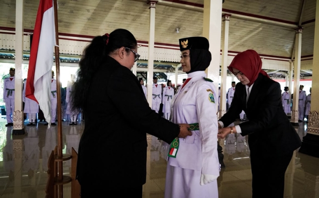 72 Paskibraka Gunungkidul 2026 Resmi Dikukuhkan