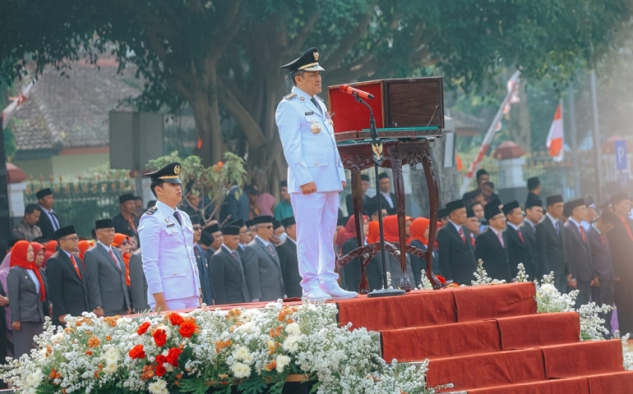 Unik, Upacara HUT ke-81 RI di Wonosobo Tanpa Kursi Pejabat, Veteran Jadi Prioritas
