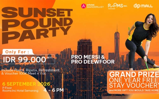 Sambut Anniversary ke-9, Rooms Inc Semarang Gelar Sunset Pound Party