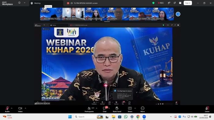 BPSDM Hukum Gelar Webinar KUHAP Baru, Kemenkum Jateng Ikuti Secara Daring