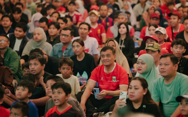 Nobar Timnas Indonesia di Kantor Gubernur Jateng Meriah, Luthfi Janji Kawal hingga Final